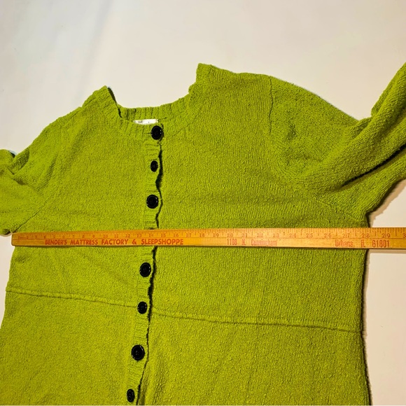 C. J. Banks Women's 3XL Green Cardigan Full Button Up cotton blend - Picture 7 of 9